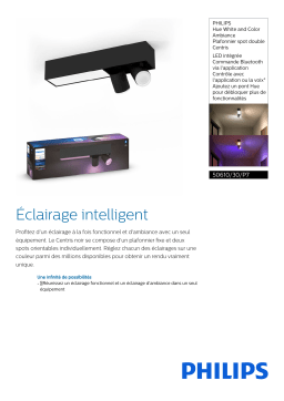 Philips Centris Hue 2L Ceiling Black Plafonnier Product fiche