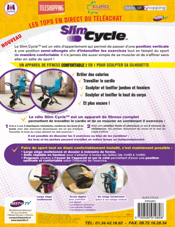 Product information | Best Of Tv SLIM CYCLE VELO 2 EN 1 Vélo d'appartement Product fiche | Fixfr