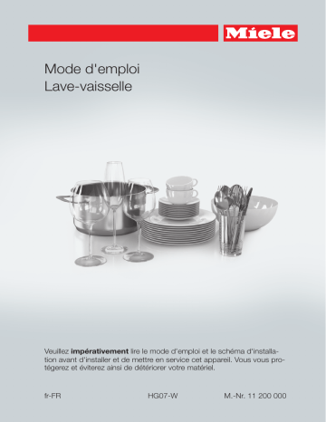 Manuel du propriétaire | Miele G 7312 SCi INNR AutoDos Lave vaisselle Owner's Manual | Fixfr