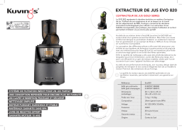 Kuvings EVO820CG Champagne Extracteur de jus Product fiche