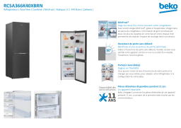 Beko RCSA366K40XBRN Réfrigérateur combiné Manuel utilisateur