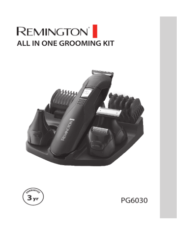 Owner's manual | Remington PG6030 Tondeuse barbe Manuel du propriétaire | Fixfr