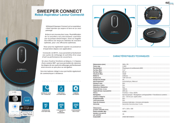 Product information | Eziclean Sweeper Connect Robot Aspirateur Laveur Product fiche | Fixfr