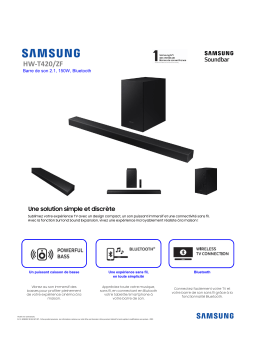 Samsung HW-T420 Barre de son Product fiche