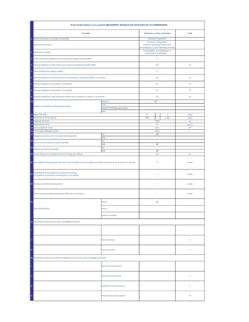 Product information | Panasonic TX-55HZ1000E TV OLED Product fiche | Fixfr