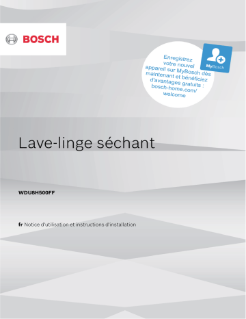 Owner's manual | Bosch WDU8H500FF Lave linge séchant hublot Manuel du propriétaire | Fixfr