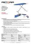 Astoria RT126A Table &agrave; repasser Product fiche