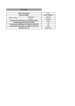 Sony KD65X7056 TV LED Product fiche