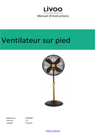 Manuel du propriétaire | Livoo DOM387 Ventilateur Owner's Manual | Fixfr