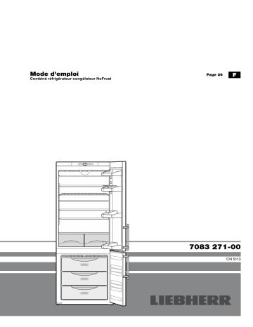 Manuel du propriétaire | Liebherr CNPesf4613-21 Réfrigérateur combiné Owner's Manual | Fixfr