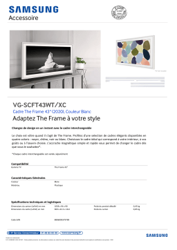 Samsung Cadre VG-SCFT43WT 2020 The Frame Blanc Cadre The Frame Product fiche