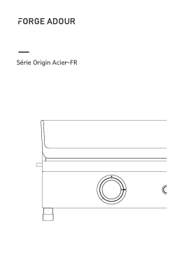 Forge Adour Origin 60 Acier Plancha gaz Manuel du propriétaire