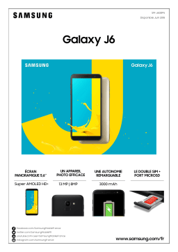 Samsung Galaxy J6 Gold Smartphone Product fiche