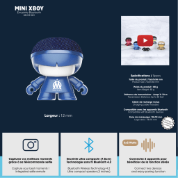 Xoopar Mini Xboy Bleu OM Enceinte Bluetooth Product fiche