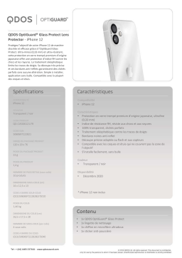 Qdos iPhone 12 Objectif de camera Protège objectif Product fiche
