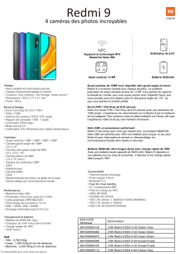 Xiaomi Redmi 9 Vert 32Go Smartphone Product fiche