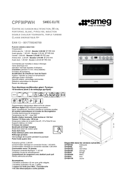 Smeg CPF9IPWH Piano de cuisson induction Product fiche