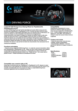 Logitech G29 Driving Force PS5/PS4/PS3/PC Volant + Pédalier Product fiche