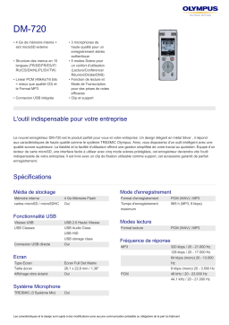 Olympus DM-720 Dictaphone Manuel utilisateur