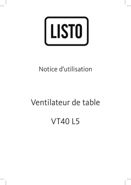 Listo VT40 L5 Ventilateur Owner's Manual