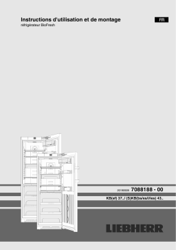 Liebherr KBies4370-21 Réfrigérateur 1 porte Owner's Manual