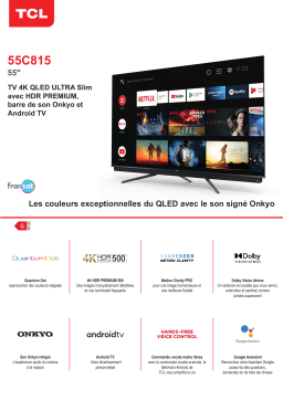 TCL 55C815 Android TV TV QLED Product fiche