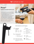 Coravin Pivot Syst&egrave;me de pr&eacute;servation Product fiche