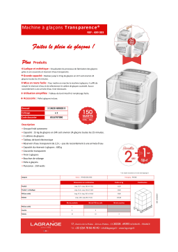 Lagrange Glacons transparence Machine à glaçons Product fiche