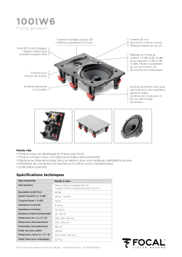 Focal 100 IW6 Enceinte encastrable Product fiche