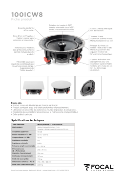 Focal 100 ICW8 Enceinte encastrable Product fiche