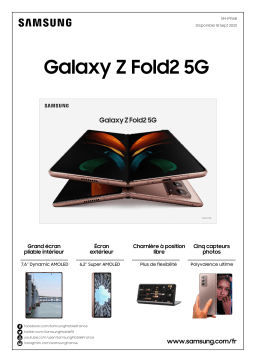 Samsung Galaxy Z Fold2 5G Noir Smartphone Product fiche