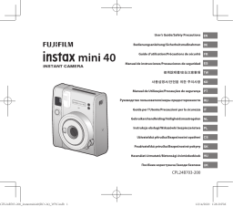 Fujifilm INSTAX Mini 40 Appareil photo Instantané Manuel du propriétaire