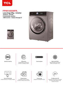 TCL FP0814SD0FR Lave linge hublot Product fiche