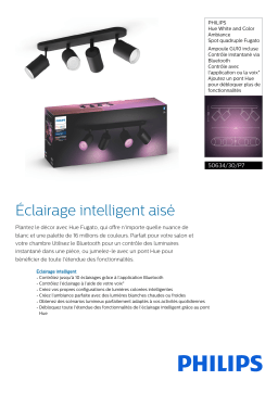 Philips HW&CA FUGATO Spot 4x5.7W - Noir Luminaire Product fiche