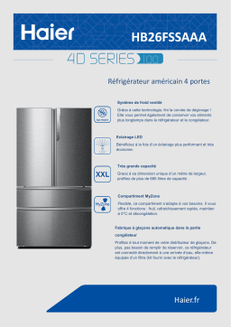 Haier HB26FSSAAA Réfrigérateur multi portes Product fiche