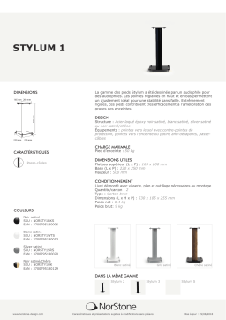Norstone STYLUM 1 Noir satinX2 Pied d'enceinte Product fiche
