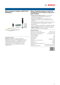 Bosch MS6CB61V1 ErgoMixx Mixeur Product fiche