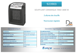 Dx Drexon TAKO 1800 W Chauffage soufflant Product fiche