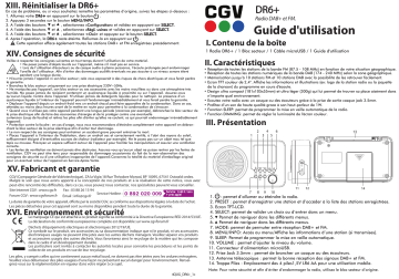 Manuel du propriétaire | CGV DR6+ Blanc Radio numérique Owner's Manual | Fixfr