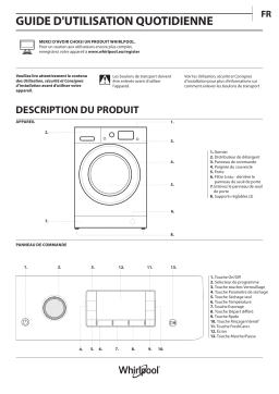 Whirlpool FWDD1171582WBCVFRN Lave linge séchant hublot Owner's Manual