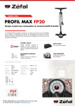 Zefal Profil max FP30 - Rouge Pompe &agrave; v&eacute;lo Product fiche