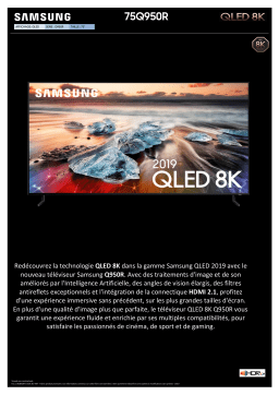 Samsung QE75Q950R 8K TV QLED Product fiche