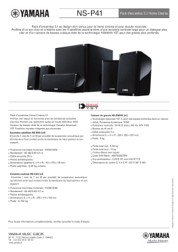 Yamaha NS-P41BL Pack enceinte Home Cinéma Product fiche