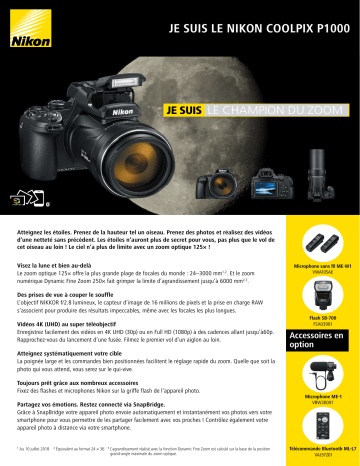 Product information | Nikon COOLPIX P1000 Appareil photo Bridge Product fiche | Fixfr
