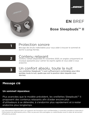 Product information | Bose SleepBuds 2 Aide au sommeil Product fiche | Fixfr