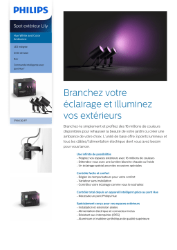 Philips Hue LILY Kit 3 Spots 8W - Anthracite Lanterne Product fiche