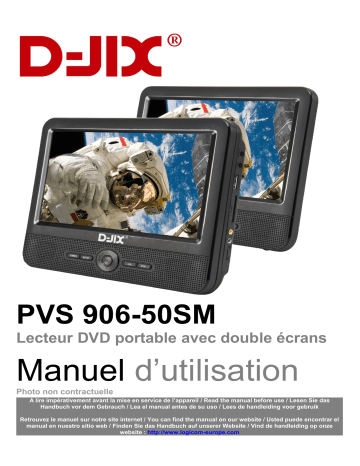 Manuel du propriétaire | D-Jix PVS 906-50SM TWIN Slave Master Lecteur DVD portable double écran Owner's Manual | Fixfr