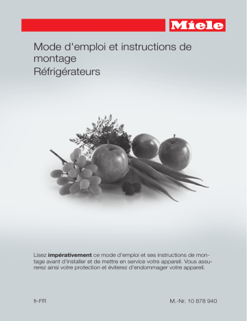 Manuel du propriétaire | Miele KS 28463 D ed/cs Réfrigérateur 1 porte Owner's Manual | Fixfr