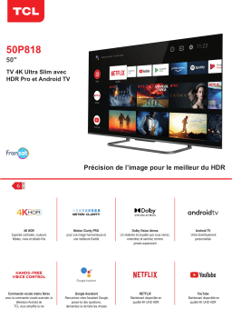 TCL 50P818 Android TV TV LED Product fiche