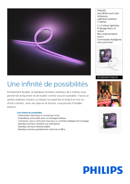 Philips Hue Outdoor Lightstrip 2m Bandeau LED Product fiche